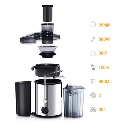 🥤 SqueezeJuice 800W™ - Extractor 3 en 1
